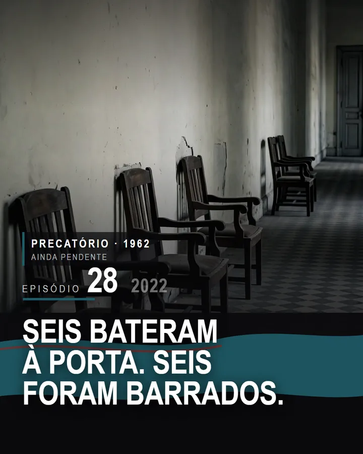 Capa do episódio 28 da série do Banco de Crédito Móvel: Seis bateram à porta. Seis foram barrados.